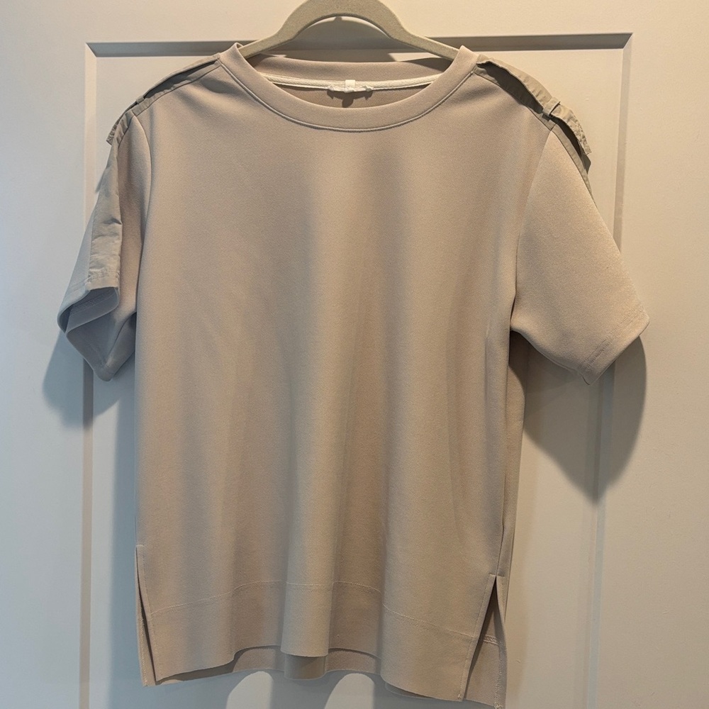 Classic Women's Short Sleeve Top in Light Beige